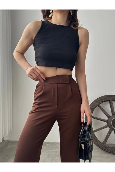 FOXY Freaky Collection High Waist Pleated Palazzo Trousers