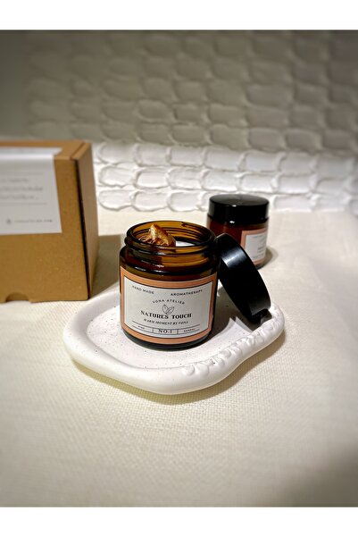 Vona Atelier Aromaterapi Mum, Çam ve Sandal Kokulu Mum Amber Şişe