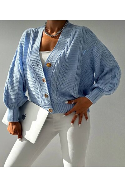 By Kuzey Aras KADIN 4 DÜĞME ÖRGÜLÜ SALAŞ HIRKA