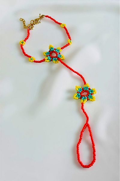 PETEK AKSESUAR Bead Embroidery - Handmade Flower Shahmeran