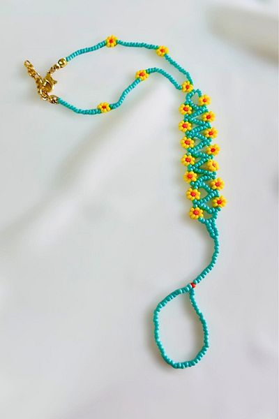PETEK AKSESUAR Bead Embroidery - Handmade Flower Shahmeran