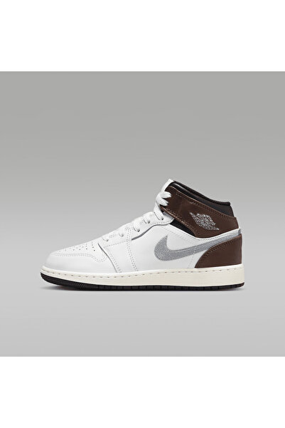 Nike Air Jordan 1 Mid SE Unisex 'Brown Blue Grey' Sneaker