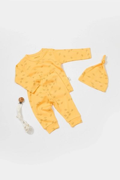BabyCosy Set 3 piese pentru bebeluși (PANTALONI, TRIUC MÂNECĂ LUNGĂ, PĂLĂRIE), Seria bebeluși și nou-născuți - Csym25502
