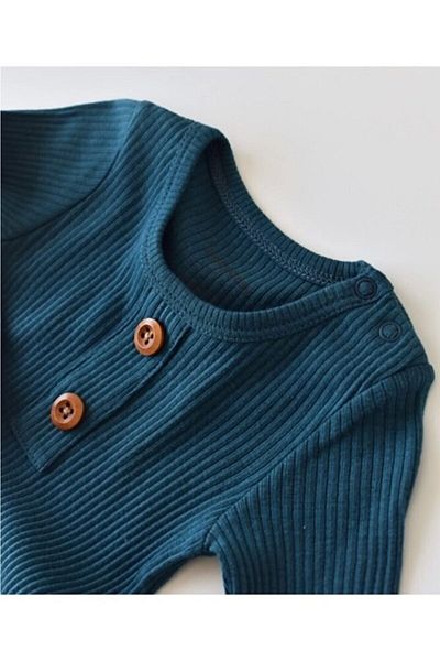BabyCosy Salopetă modal cu mânecă lungă pentru bebeluși - Csym11416 - Rebebe