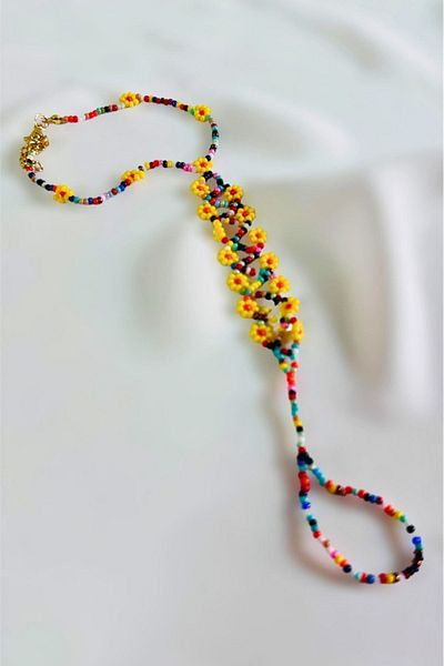 PETEK AKSESUAR Bead Embroidery - Handmade Flower Shahmeran