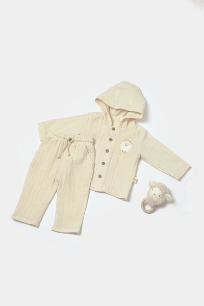 BabyCosy Organic Hooded Jacket T& Pants Set