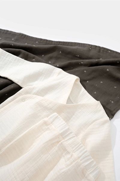 BabyCosy Organic Muslin Double Breasted Long Sleeve Top & Bottom Set