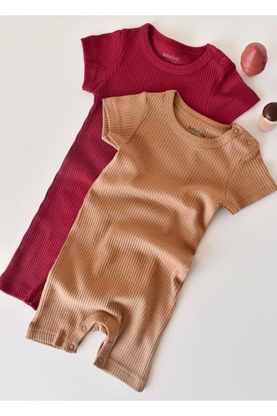 BabyCosy Baby 2 Pieces Short Sleeve Jumpsuit - 50% Modal Fabric and 50% Organic Cotton, Newborn Series