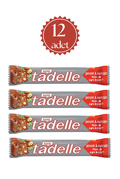 Tadelle Şekersiz Çikolata (20 g) x12 Adet
