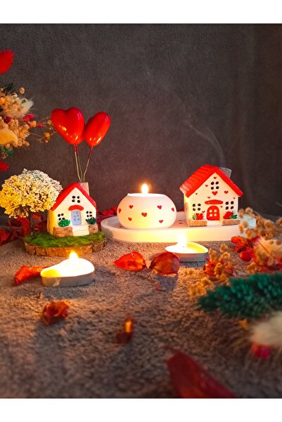 Home Kalpli Mumluk, Tütsülük, Balon Ev Set Hediyelik Yılbaşı Noel