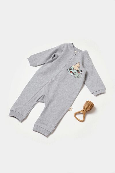 BabyCosy Organic Cotton Baby Rompers - Zippered, 100% Newborn Series - Csy8028