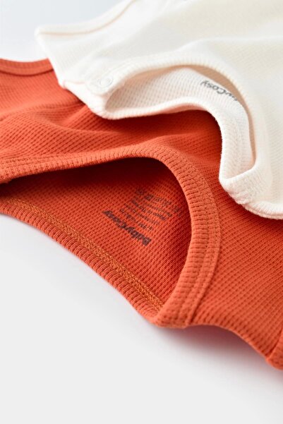 BabyCosy Waffle 2 Pack Short Sleeve Badi