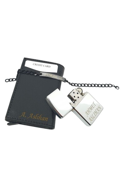 SürLaz İsme Özel Mekanizmalı Kartlık İsme Özel Benzinli Çakmak İsme Özel Meta...