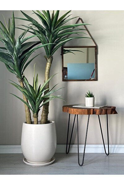 odka 50litre Büyük Boy Saksı Tabaklı Armut Ekru Yükseklik:43cm Çap:27cm