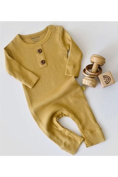 BabyCosy ثوب فضفاض للأطفال بأكمام طويلة - موديل 50%، مصنوع من القطن العضوي بنسبة 50%، سلسلة حديثي الولادة - Csym11413