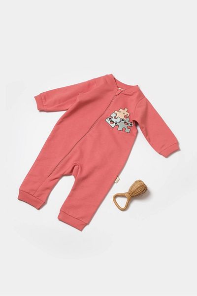 BabyCosy Organic Cotton Baby and Newborn Rompers - Zippered, 100% Series - Csy8030