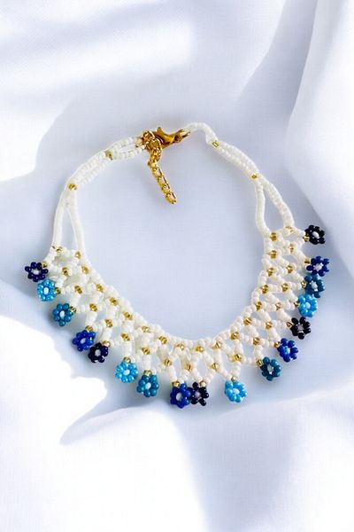 PETEK AKSESUAR Flower Anklet - Beaded Handmade