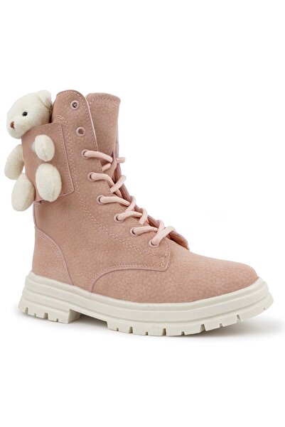 KOCAMANLAR Kids Club Shoes Perla Hayvan Figürlü Ortopedik Kaymaz Taban Unisex Çocuk Bot PUDRA