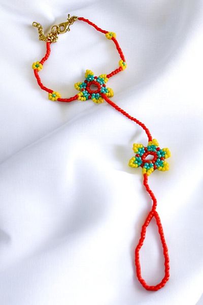 PETEK AKSESUAR Bead Embroidery - Handmade Flower Shahmeran