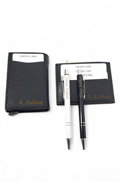 SürLaz İsme Özel Kartlık Cüzdan Hediyelik Set Kalem Mekanizmalı Kartlık Seti ...