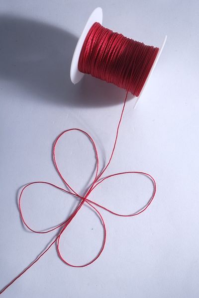 Eskişehir hobi sanat Dark Red 50 Meters Rosary - 0.8 mm Lanyard