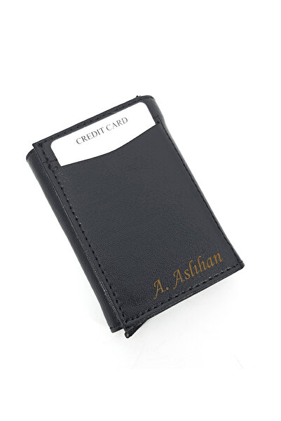 SürLaz Kartlık Deri Cüzdan İsme Özel Tasarım Otomatik Mekanizmalı Çok Gözlü A...