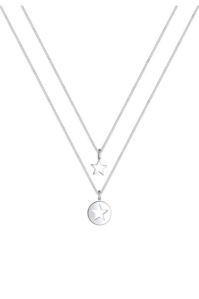 ELLI Colier Dama Set Stele Decupate Pandantiv Mama Copil Din Argint Sterling 925