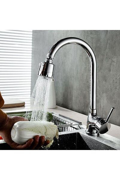 CEKAVE 3 Function Chrome Rotating Faucet Head