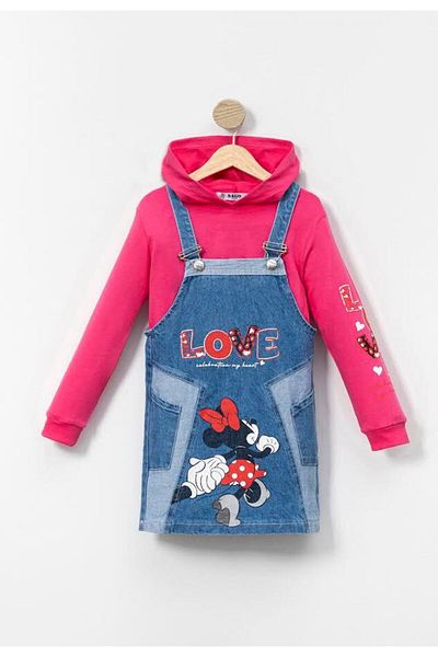 Aymini kids Hooded Girl's Set of 2 Love Printed