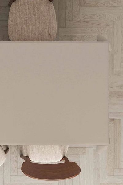 Emtory Home Τραπεζομάντηλο Μπεζ Cappucino Square - 110x110cm, 100% Cotton Premium Τραπέζι κουζίνας