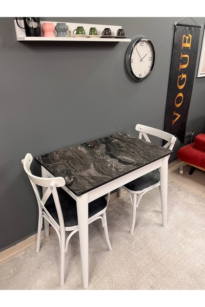 VOGUE TASARIM VE AKSESUAR 60/90 ölçü küçük  mutfak masası kullanışlı yemek ma...