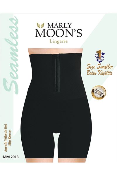 HS İÇ GİYİM Women's High Waist Over-The-Knee Corset – with Agraph, Gathering and Supporting Body Slimming Effect