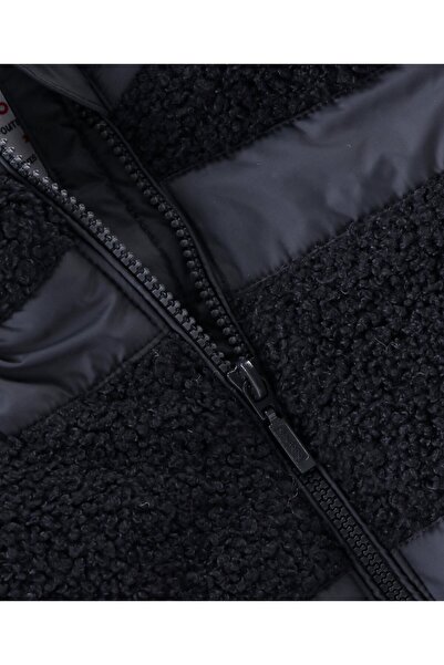 Babyhug Babyhug Woven Full Sleeves Hooded Jacket with Fur Detailing - Navy