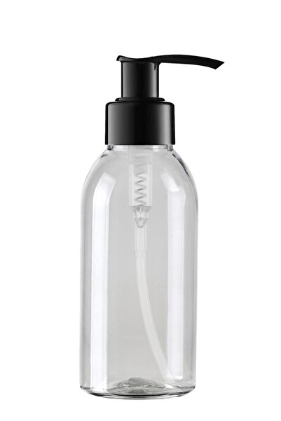 makrobay 5 'li 100 ml Şeffaf PET Şişe Seti – Siyah Pompalı Boş Sıvı Sabunluk ...