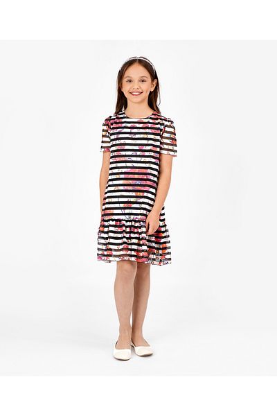 Primo Gino Primo Gino Striped Fit & Flair Dress - Multicolor