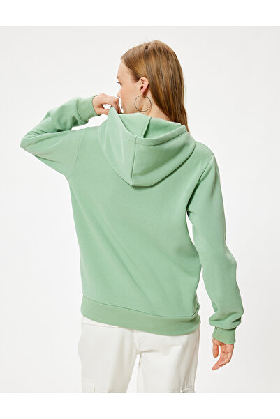 Koton Φούτερ με κουκούλα Oversize - Σλόγκαν εμπριμέ, τσέπη καγκουρό