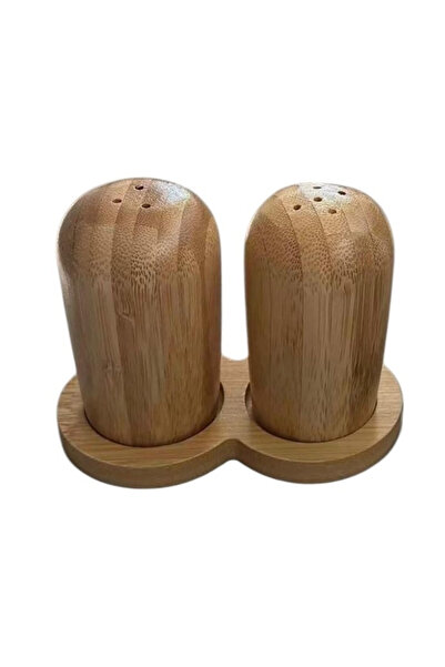 Kitchen Design Lab Bambu Standlı Tuzluk Karabiberlik 2'li Set