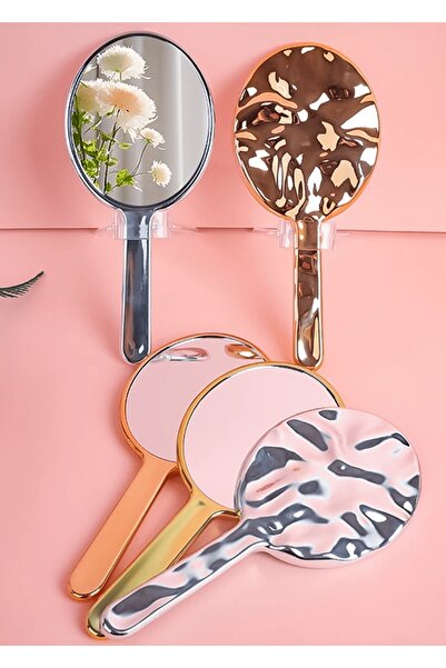 BRE HOME Taşınabilir Dalga desenli Makyaj Aynası tek kulp seyehat