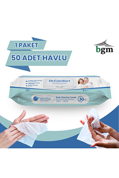 bgm Vücut Temizleme Havlusu Islak Mendil Hastalar Ve Hassas Ciltler Için Hijy...