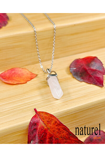 Naturel Tılsım قلادة باندول من حجر القمر الطبيعي سلسلة من الفولاذ المقاوم للصدأ