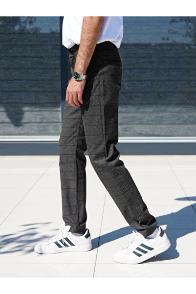 WKM Чоловічі штани з регулярним кроєм, у смужку, з еластаном