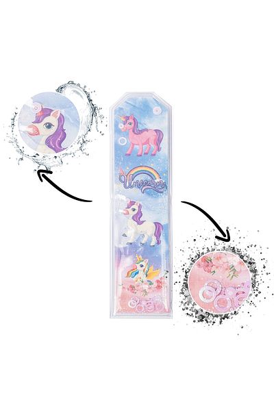VUKİ Σελιδοδείκτης Unicorn με ασημί και υδατικό σχέδιο