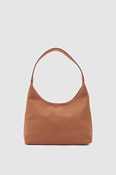 Shule Bags Τσάντα ώμου Gina Vintage Suede Καφέ
