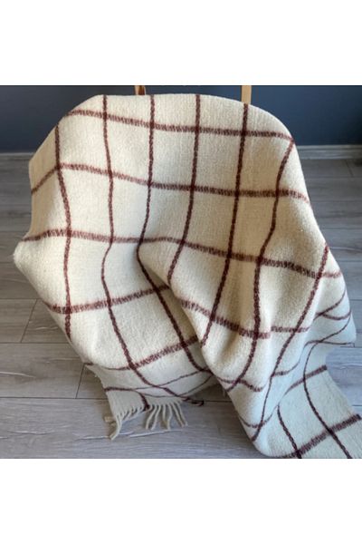 Enba İç ve Dış Ticaret 100% Pure Wool Scotch Blanket Single 170X130 cm