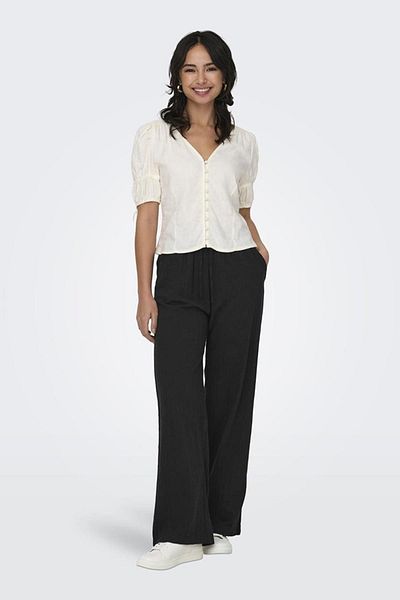ONLY Onltizana Black Cotton Loose Pants - Wvn 15319090