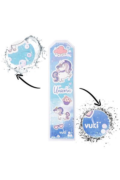 VUKİ Σελιδοδείκτης Unicorn με ασημί και υδατικό σχέδιο