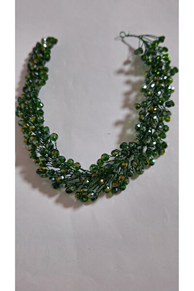 Uslu Çeyiz TEL , YEŞİL BONCUKLU  Gelin Saç Ve Türban ya da günlük kullanım sa...