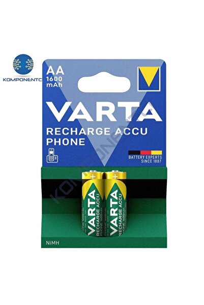 Varta 2 Adet 1600mah Ni-mh Aa Şarjlı(1000 Kez Şarj Edilebilir) Kalem Pil 1 Ka...