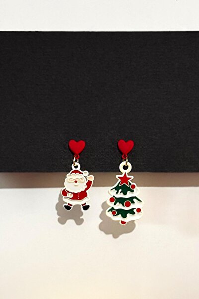 New Obsessions شخصيات عيد الميلاد سانتا كلوز شجرة عيد الميلاد وأقراط متدلية غ...