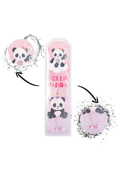VUKİ Ασημί ζουμερό σελιδοδείκτη με σχέδιο Panda